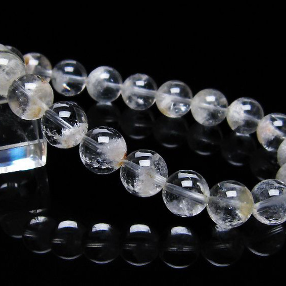ラビットヘア ファントム 水晶 ブレスレット 10mm [T458-1029]