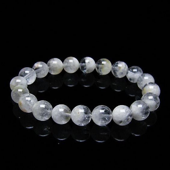 ラビットヘア ファントム 水晶  ブレスレット  10mm [T458-1031]