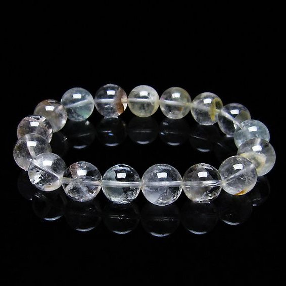 ラビットヘア ファントム 水晶  ブレスレット  12mm [T458-1044]