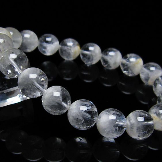 ラビットヘア ファントム 水晶 ブレスレット 11mm [T458-1049]