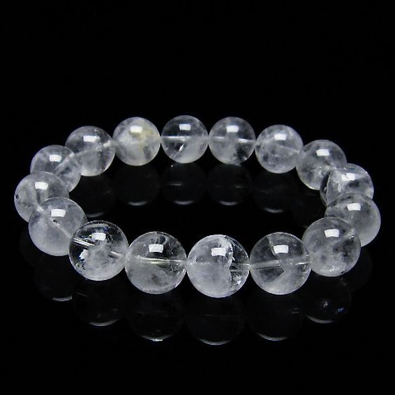 ラビットヘア ファントム 水晶 ブレスレット 13mm [T458-1153]