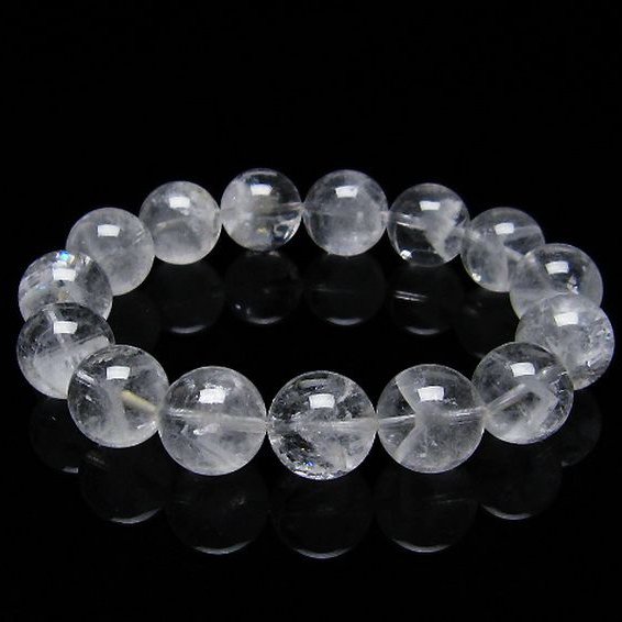 ラビットヘア ファントム 水晶 ブレスレット 14mm [T458-1210]