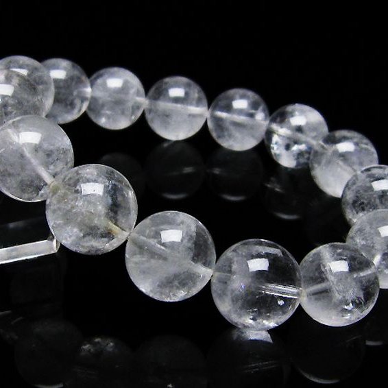 ラビットヘア ファントム 水晶 ブレスレット 14mm [T458-1211]