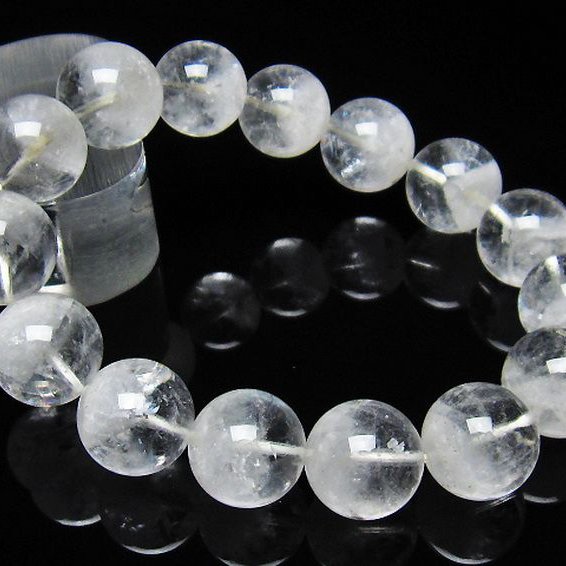 ラビットヘア ファントム 水晶  ブレスレット  14mm [T458-771]