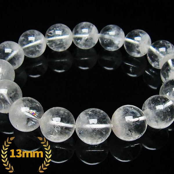 ラビットヘア ファントム 水晶 ブレスレット 13mm [T458-796]