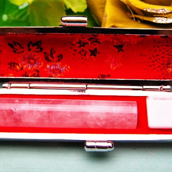 ローズクォーツ 印材　※別途料金で篆刻可能 12mm [T46-716]