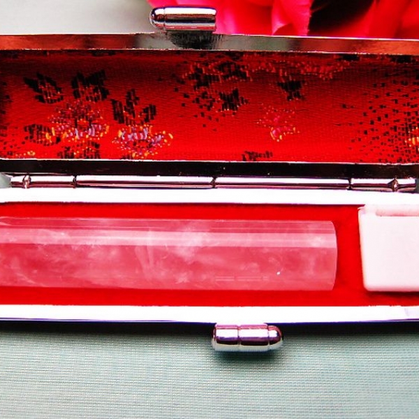 ローズクォーツ 印材　※別途料金で篆刻可能 12mm [T46-761]