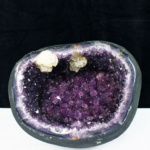 12.4Kg ウルグアイ産  サークルジオード カルサイト共生 アメジストドーム同梱不可[T466-1495]