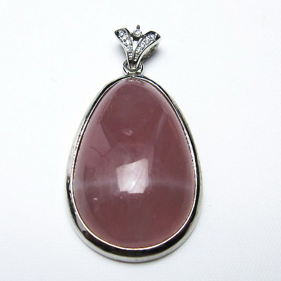 ローズクォーツ ペンダント [T467-3641]