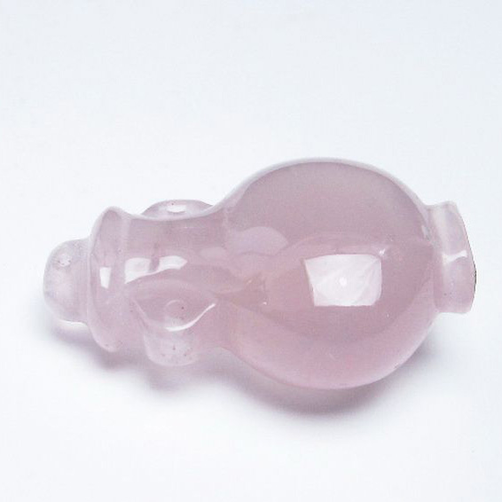 ローズクオーツ 花瓶  置物[T467-3682]