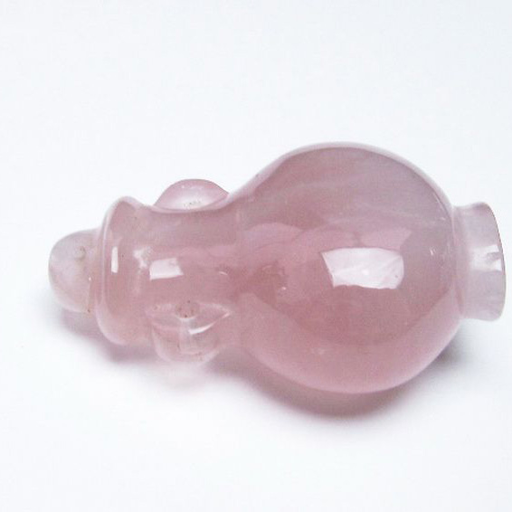 ローズクオーツ 花瓶 置物[T467-3728]