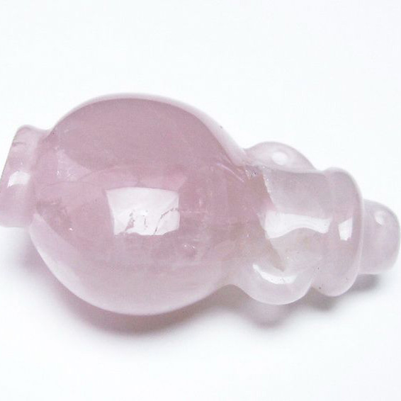 ローズクオーツ 花瓶 置物[T467-3732]