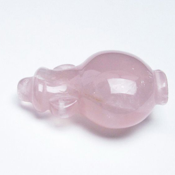 ローズクオーツ 花瓶 置物[T467-3734]