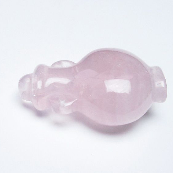 ローズクオーツ 花瓶 置物[T467-3738]