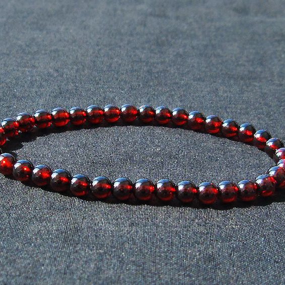 ガーネット ブレスレット 5mm [T483-7527]