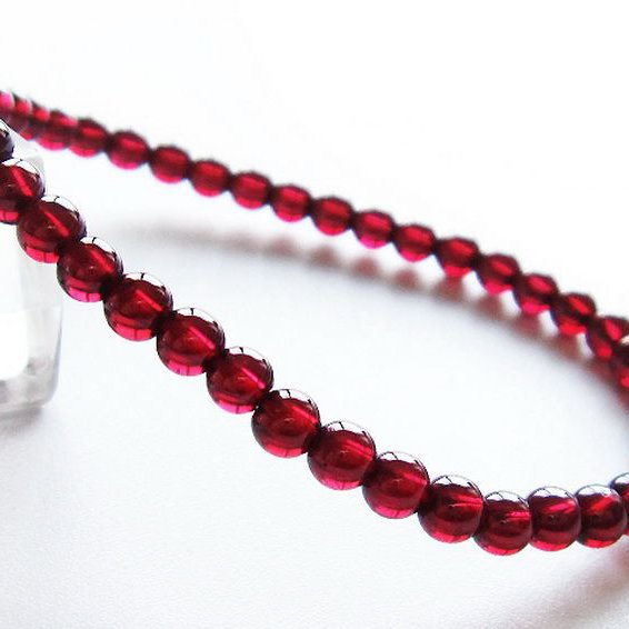 キャンディピンクガーネット ブレスレット 4mm [T483-7797]