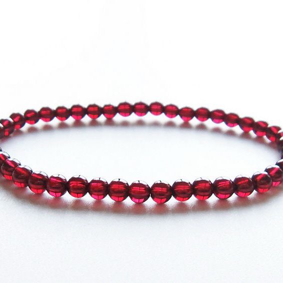 ガーネット ブレスレット 4mm [T483-7849]