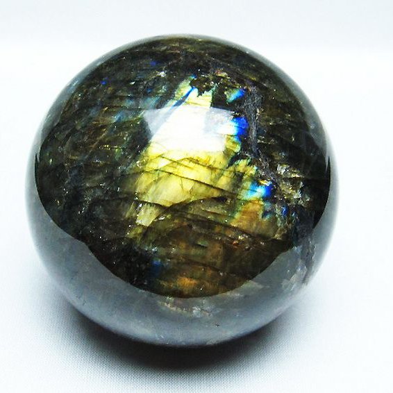 ラブラドライト 丸玉  78mm [T484-2408]