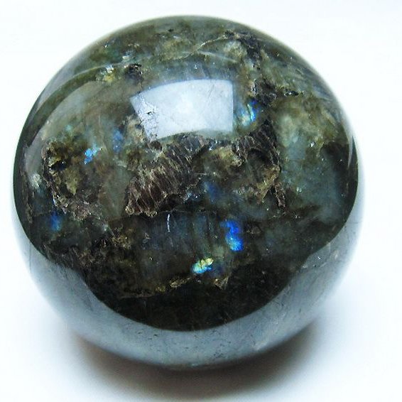 ラブラドライト 丸玉 64mm [T484-2525]