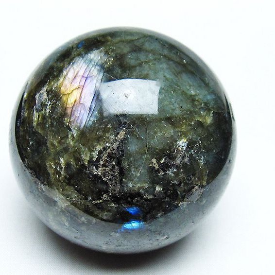 ラブラドライト 丸玉 68mm [T484-2659]