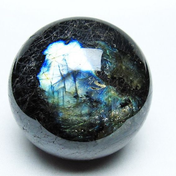 ラブラドライト 丸玉 69mm [T484-2673]