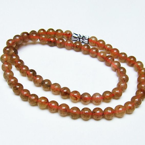 ストロベリークォーツ ネックレス 6mm [T489-1471]