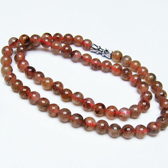 ストロベリークォーツ ネックレス 6mm [T489-1553]