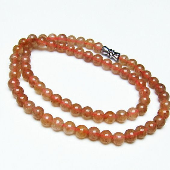 ストロベリークォーツ ネックレス 6mm [T489-1565]