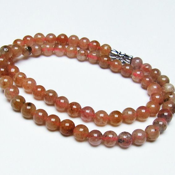 ストロベリークォーツ ネックレス 6mm [T489-1577]