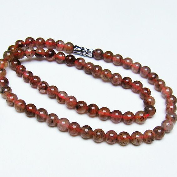 ストロベリークォーツ ネックレス 6mm [T489-1595]