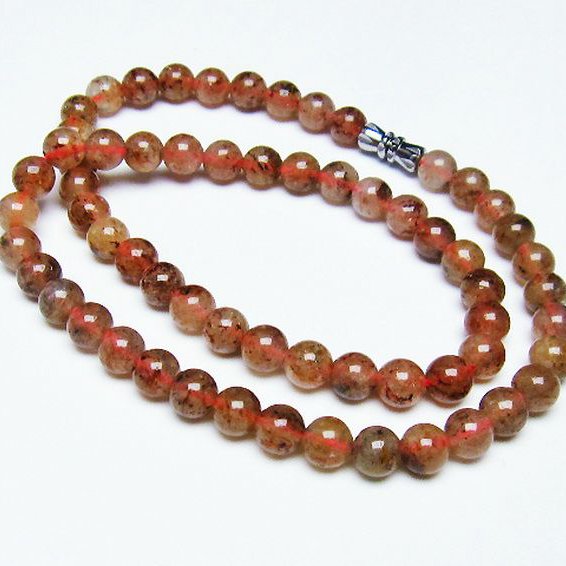 ストロベリークォーツ ネックレス 7mm [T489-1599]