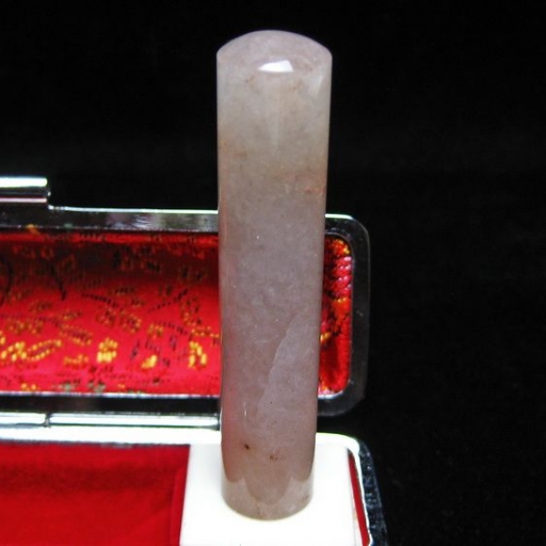 ローズクォーツ 印材　※別途料金で篆刻可能 12mm [T49-270]