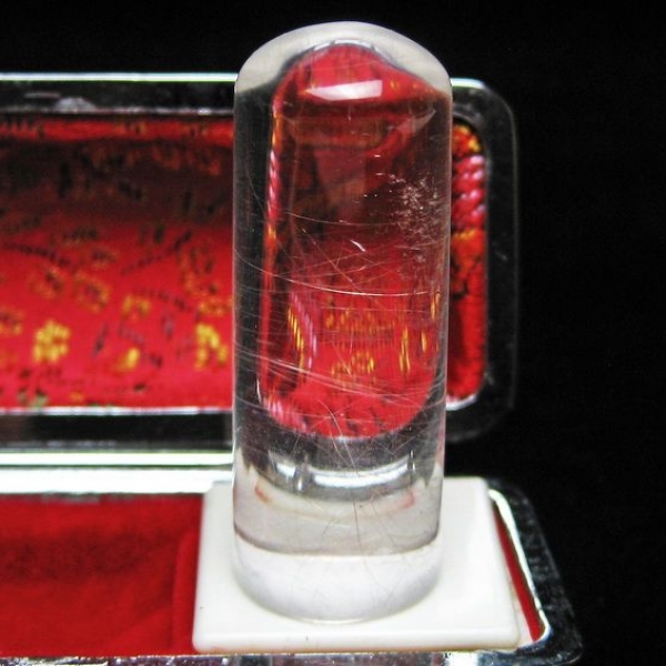 豪華ルチル 印材　※別途料金で篆刻可能 14mm [T49-281]