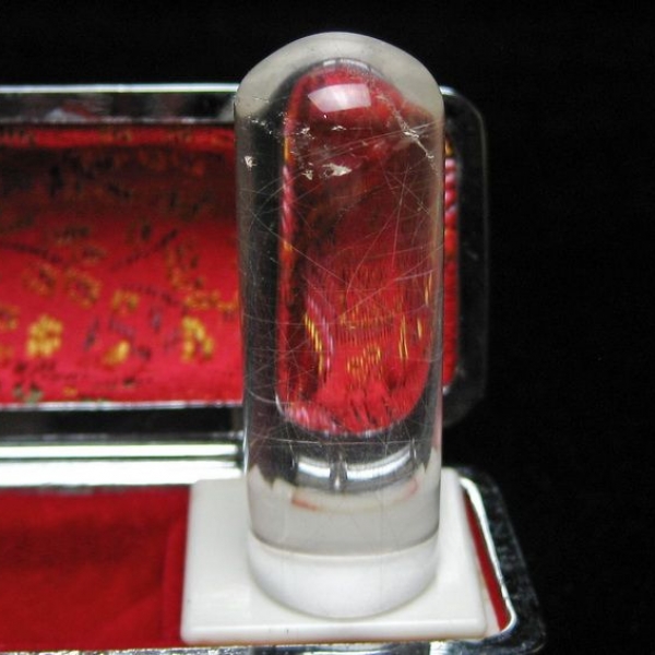 豪華ルチル 印材　※別途料金で篆刻可能 14mm [T49-282]