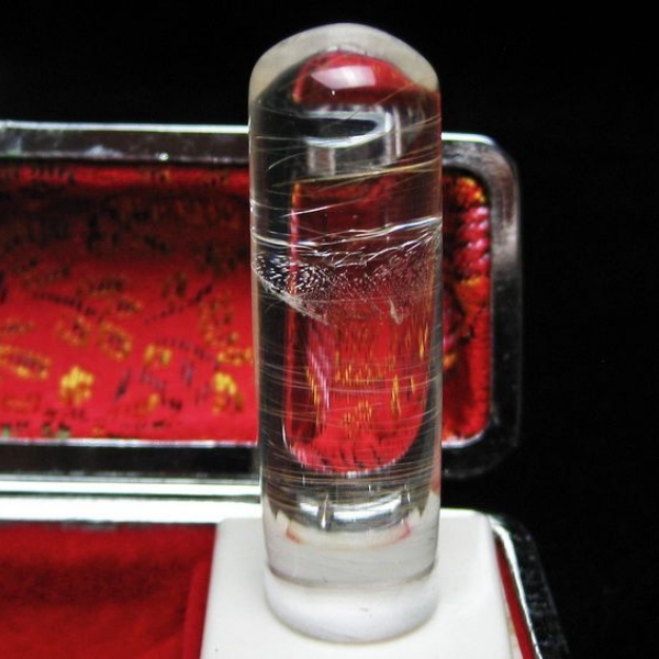 豪華ルチル 印材　※別途料金で篆刻可能 13mm [T49-284]