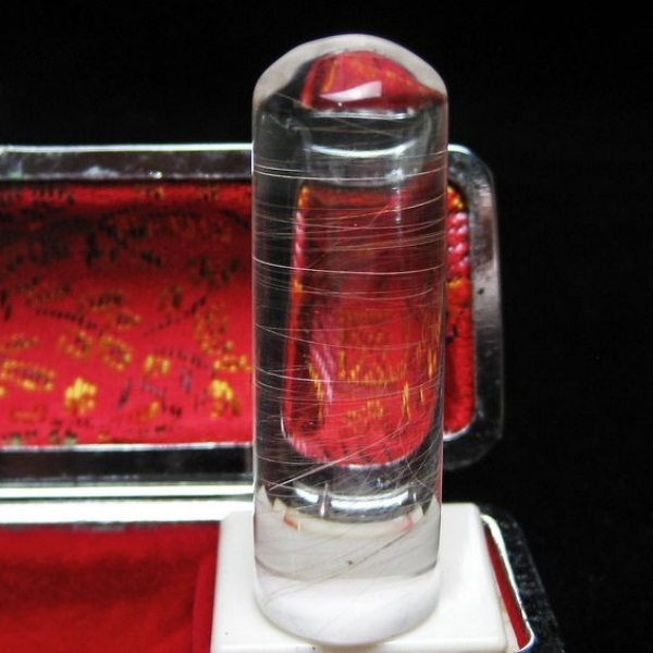 豪華ルチル 印材　※別途料金で篆刻可能 14mm [T49-285]