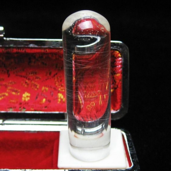 豪華ルチル 印材　※別途料金で篆刻可能 14mm [T49-290]