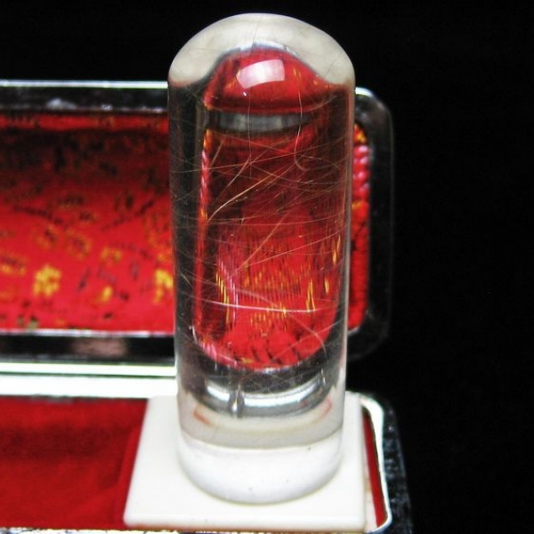 豪華ルチル 印材　※別途料金で篆刻可能 15mm [T49-291]