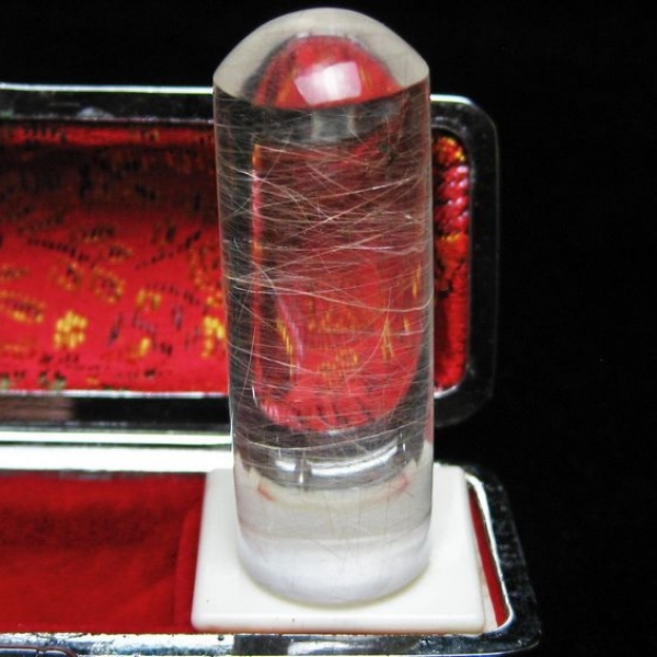 豪華ルチル 印材　※別途料金で篆刻可能 15mm [T49-292]