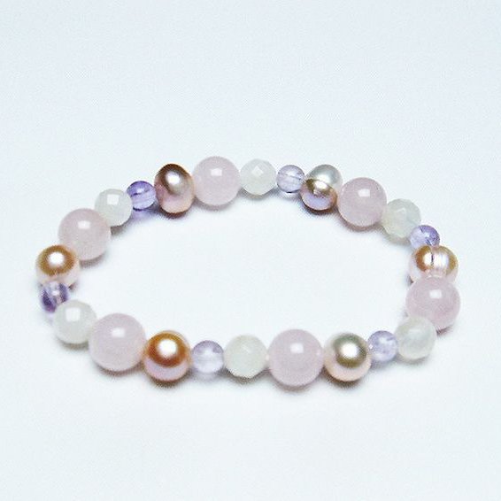 真珠 パール ミックスビーズ  ブレスレット  6mm [T491-1422]