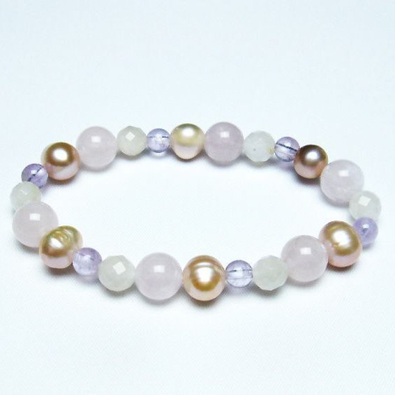 真珠 パール ミックスビーズ  ブレスレット  6mm [T491-1444]