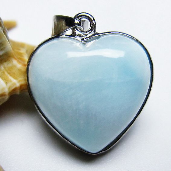 ラリマーハート ペンダント [T495-4032]