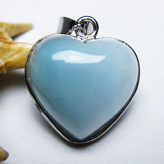 ラリマーハート ペンダント [T495-4047]