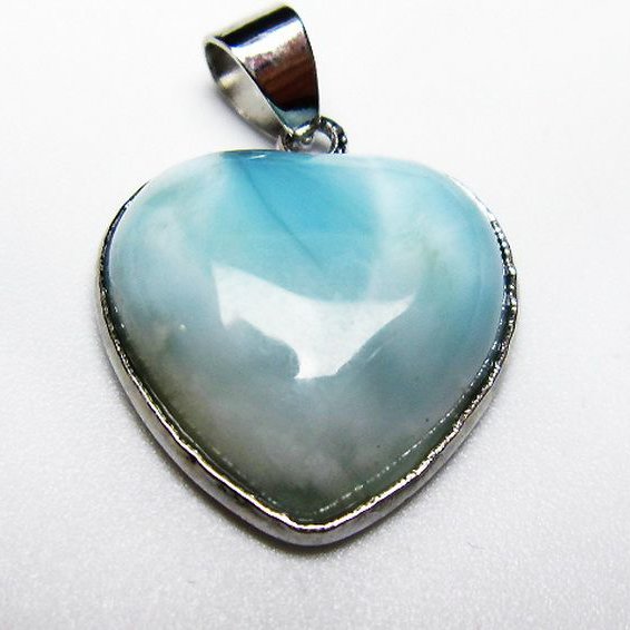 ラリマーハート ペンダント [T495-4055]