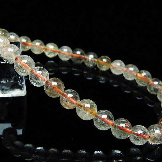 金針ルチル水晶 ブレスレット 6mm [t5-21387]