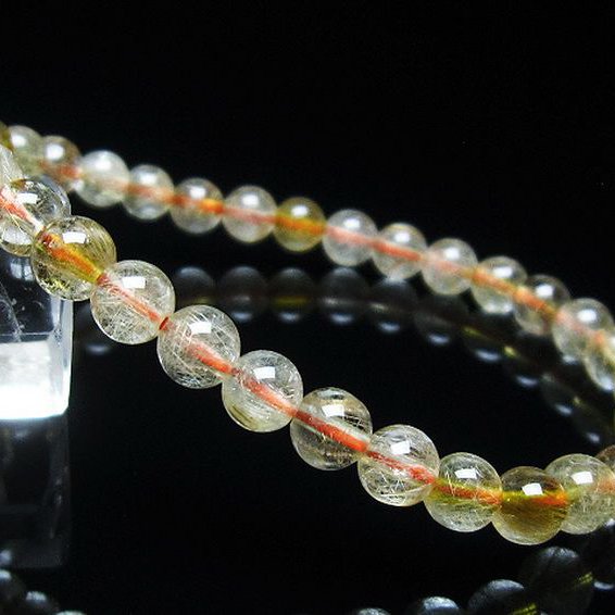 金針ルチル水晶 ブレスレット 6mm [t5-21601]