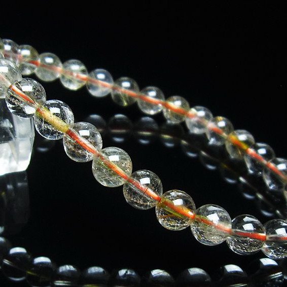 金針ルチル水晶 ブレスレット 7mm [T5-21609]