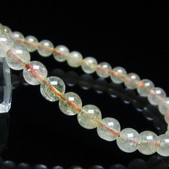 金針ルチル水晶 ブレスレット 6mm [T5-21840]