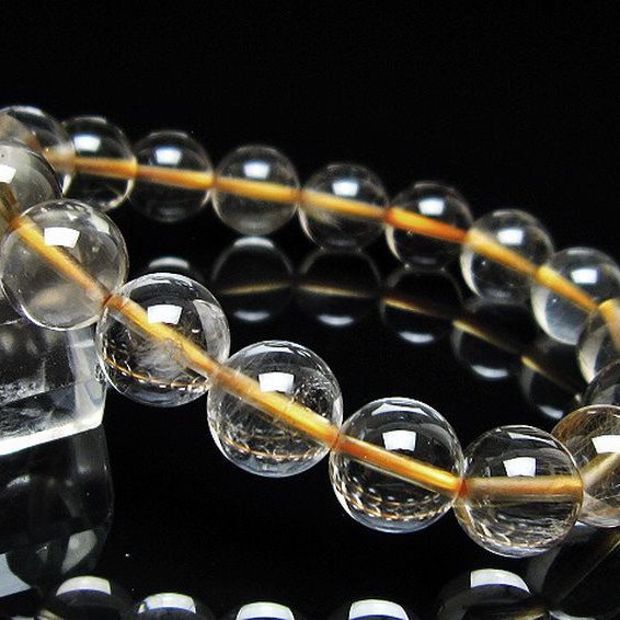 金針ルチル水晶 ブレスレット 11mm [t5-21946]
