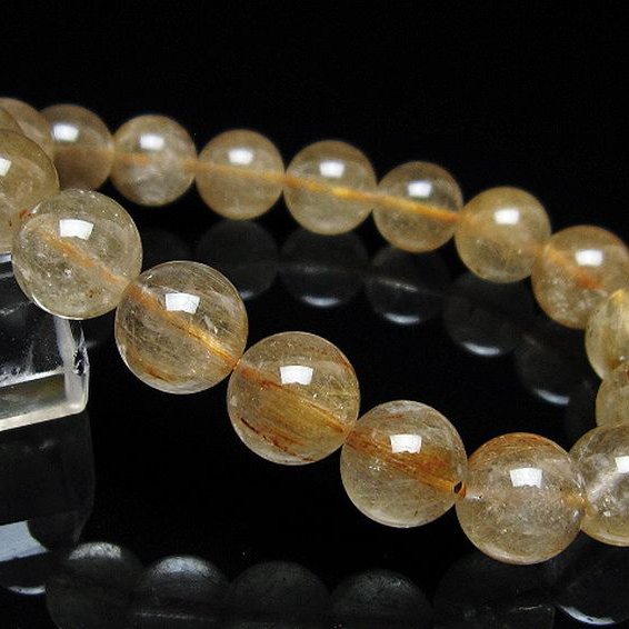 金針ルチル水晶 ブレスレット 11mm [t5-21971]